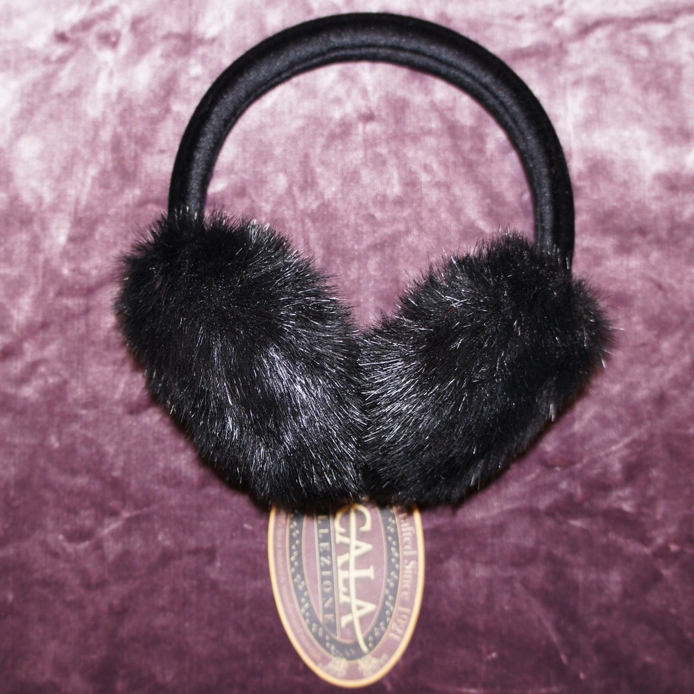 Black Faux Fur Ear Muffs